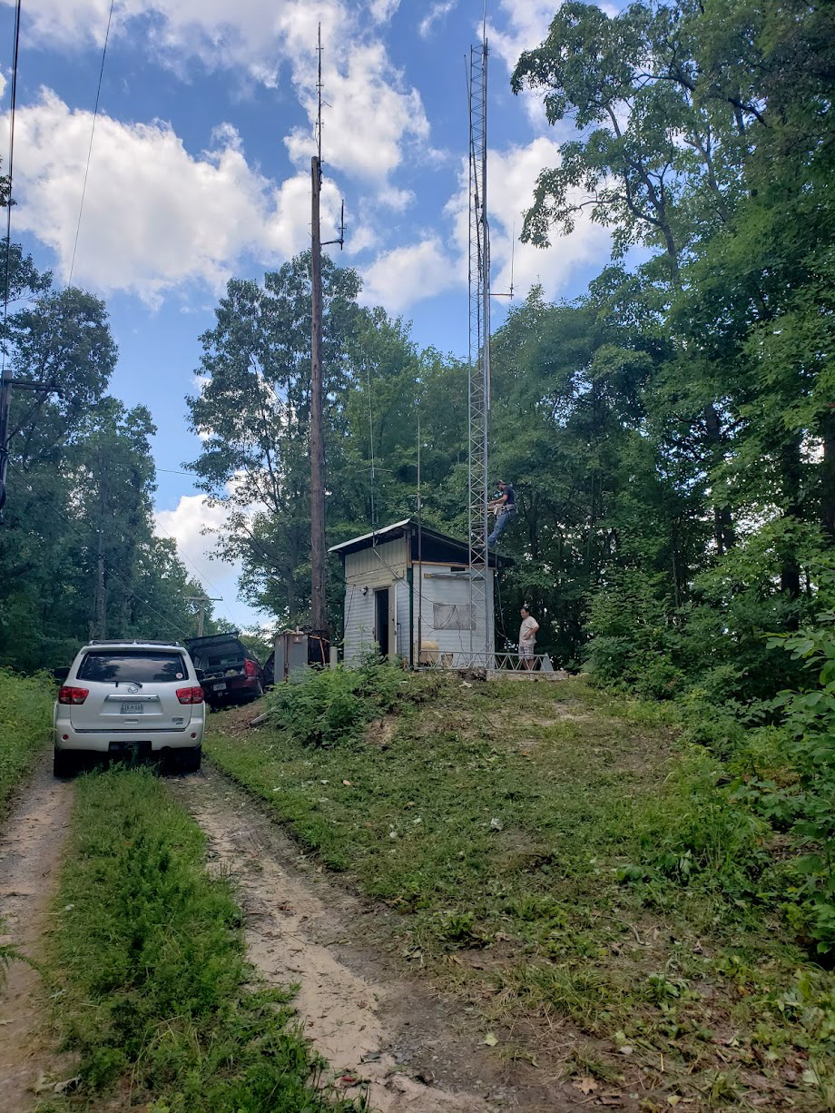 Current repeater tower and shack 2022