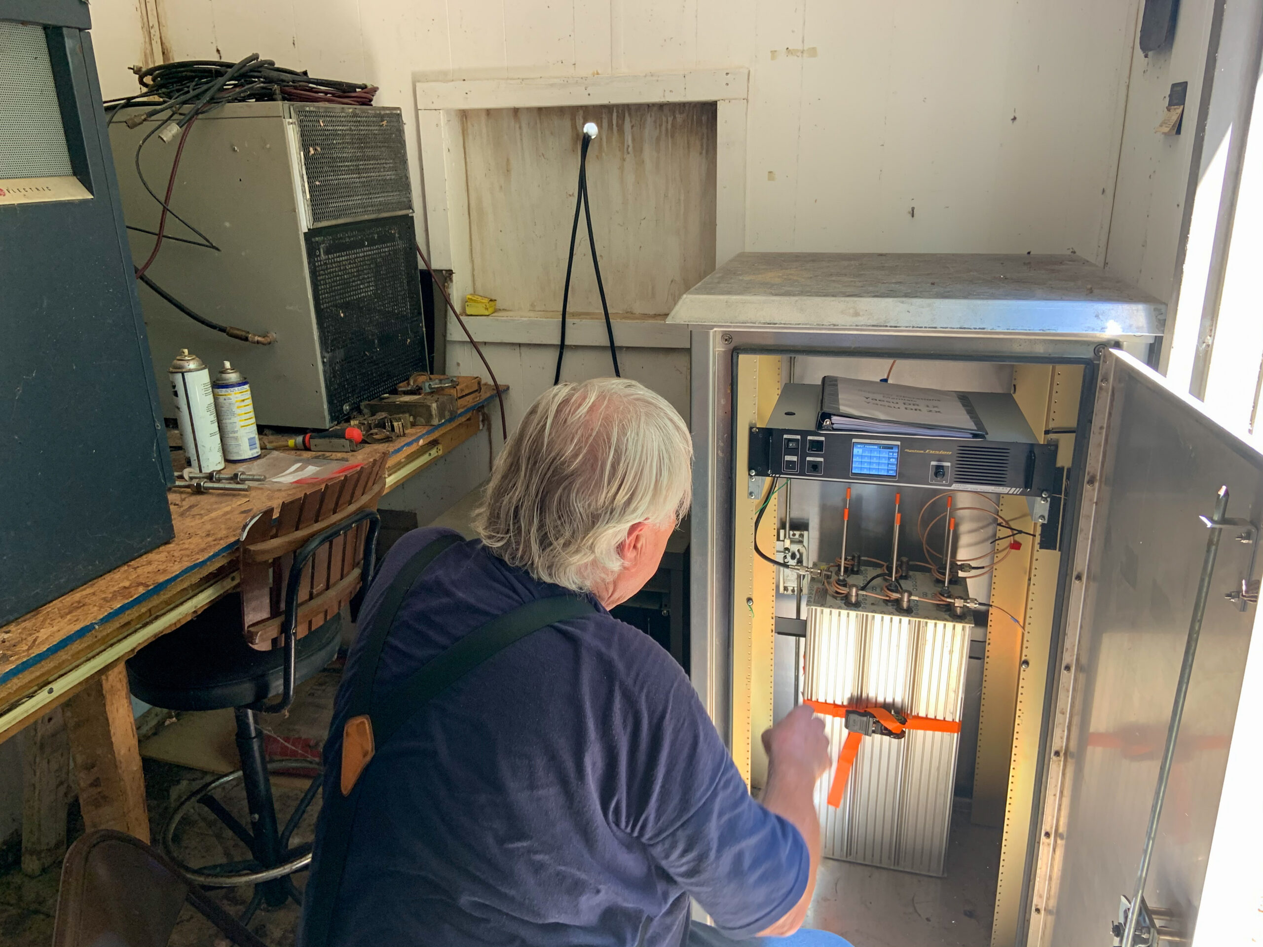 Ken (W4IJK) working on the new repeater